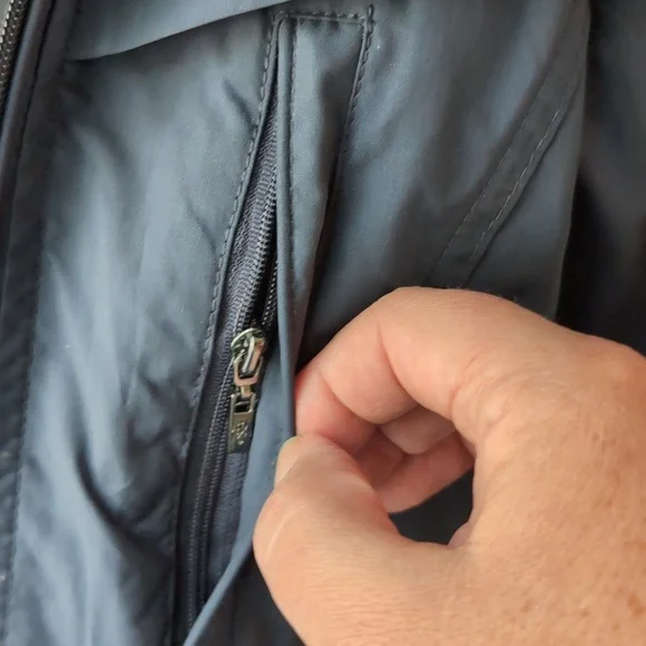 Sz L Cole Haan Hooded Trench - Picture 10 of 11